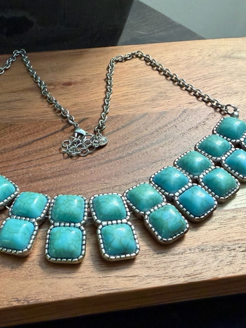 Turquoise Statement Bib Necklace - Women Jewelry